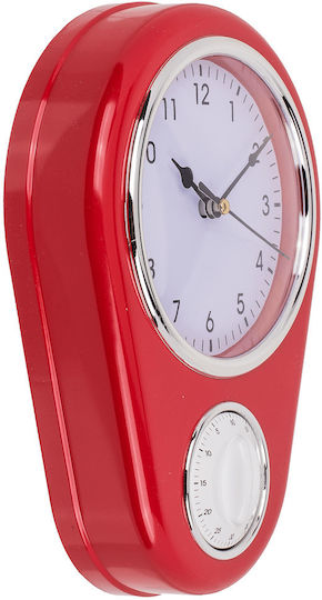 Out of the Blue Wall Clock Plastic Blue 22.5x16cm