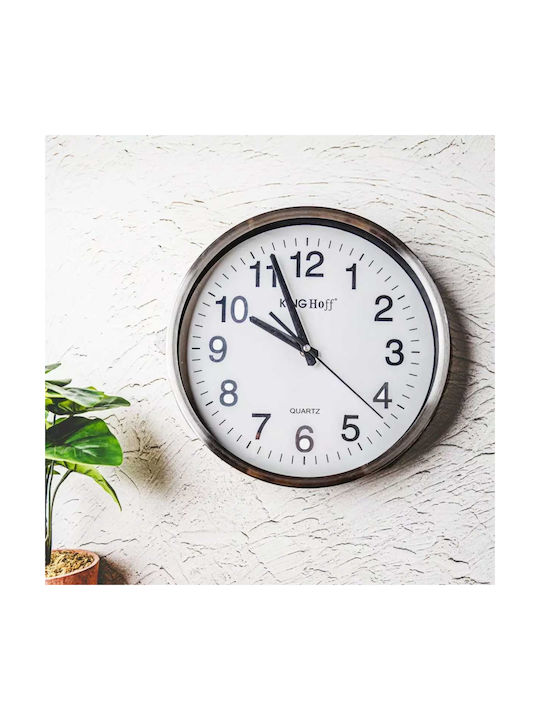 KING Hoff Wall Clock Metallic Transparent