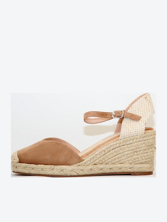 Sommer Damenplattformen Im Stil Espadrilles Braun