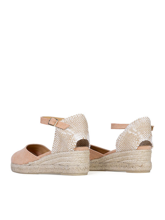Sommer Damenplattformen im Stil Espadrilles Orange