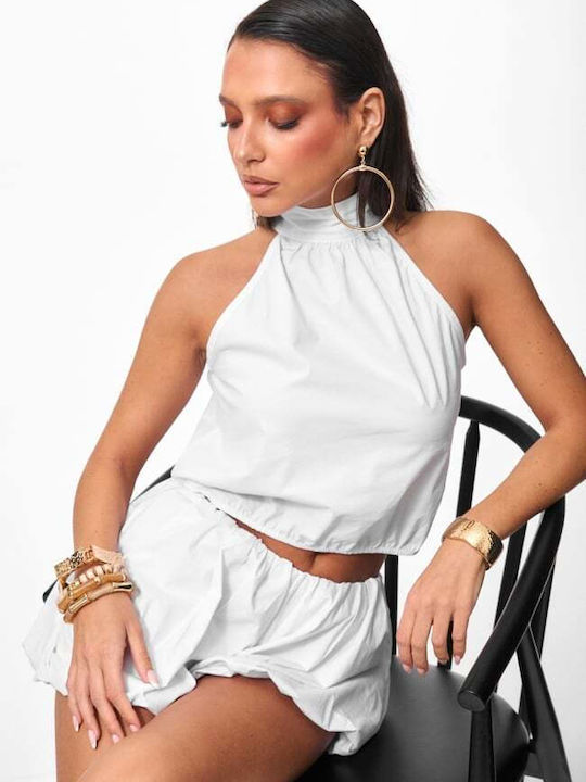 Damen-Set mit Shorts Weiß
