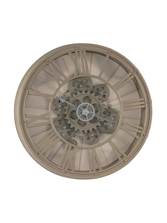 Wall Clock 38 Cm Rotating Mechanism Roman Numerals Cappuccino Aria Trade