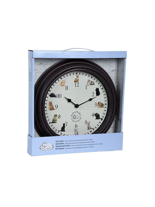 Esschert Design Wall Clock Plastic Transparent 30x4.6cm