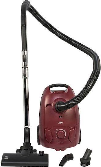AEG Clean 5000 Ηλεκτρική Σκούπα 750W με Σακούλα 2.1lt Dark Red