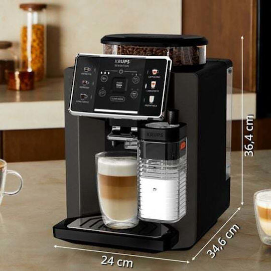 Krups Sensation Автоматична Еспресо Кафемашина 1450W Налягане 15bar с Мелачка за Кафе EA912B10