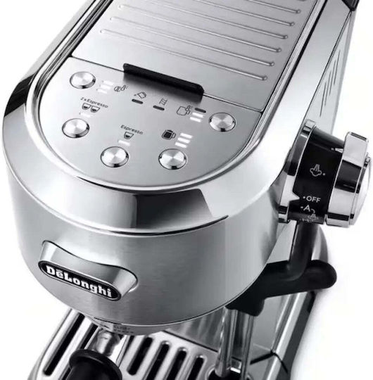 De'Longhi Dedica Maestro Plus Еспресо Кафемашина 1450W Налягане 15bar за Капучино Сребриста EC950.M