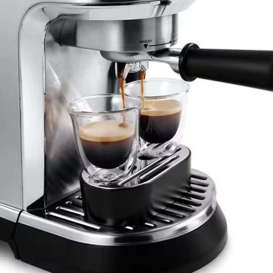 De'Longhi Dedica Maestro Plus Еспресо Кафемашина 1450W Налягане 15bar за Капучино Сребриста EC950.M