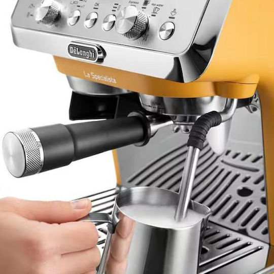 De'Longhi La Specialista Arte Αυτόματη Μηχανή Espresso 1400W Πίεσης 15bar με Μύλο Άλεσης Κίτρινη EC9155.YE