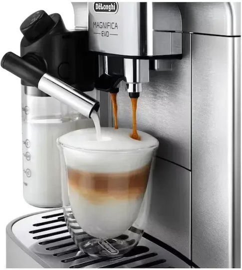 De'Longhi Magnifica Evo Milk Automatic Espresso Coffee Machine 1450W Pressure 15bar for Cappuccino with Grinder Black ECAM290.85.SBX