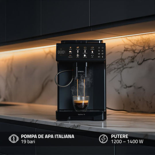 Samus Sublime 19 Automat de Espresso 1400W Presiune 19bar pentru Cappuccino Neagră