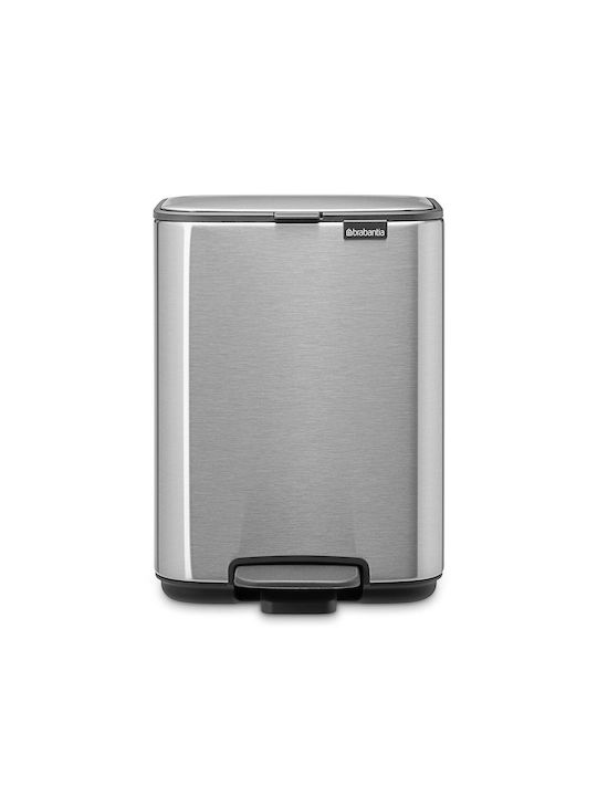 Brabantia Waste Bin Waste made of Stainless Steel with Pedal Gray 4lt 1pcs