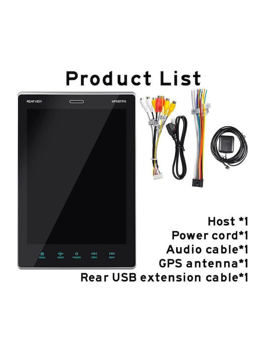 Car Audio System 2 DIN Bluetooth USB WiFi GPS Apple CarPlay Android Auto with 9.5" Touch Screen