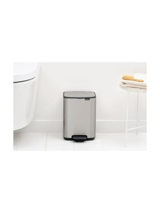 Brabantia Waste Bin Waste made of Stainless Steel with Pedal Gray 4lt 1pcs