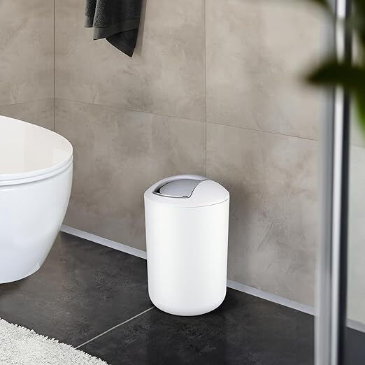 Wenko Wenko Brasil Mülleimer Kunststoff Push Weiß 6,5 l