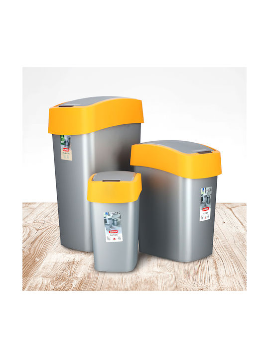 Curver Pacific Flip Waste Bin Waste Plastic Yellow 50lt 1pcs