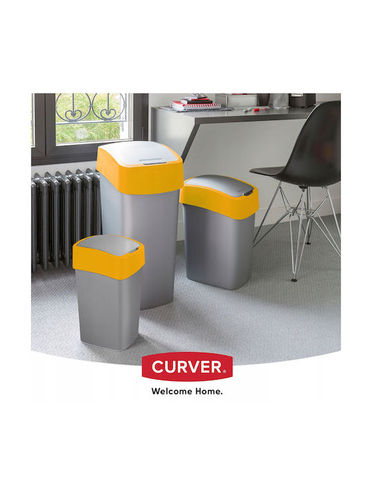 Curver Pacific Flip Waste Bin Waste Plastic Yellow 50lt 1pcs