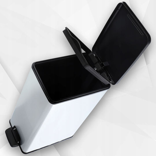 Curver Metallic Waste Bin with Pedal Silver 40L