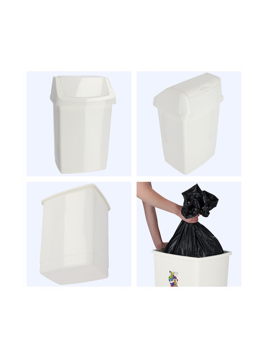 Кош за отпадъци Curver Tilt “click-it” 50л бял