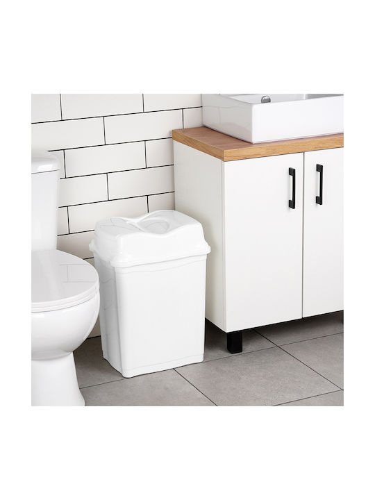 Stefanplast Coș de Gunoi Plastic Alb 28lt 1buc