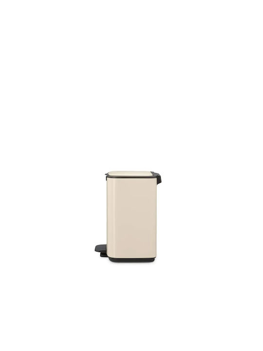 Brabantia Coș de Gunoi Plastic cu Pedală Bej 4lt 1buc