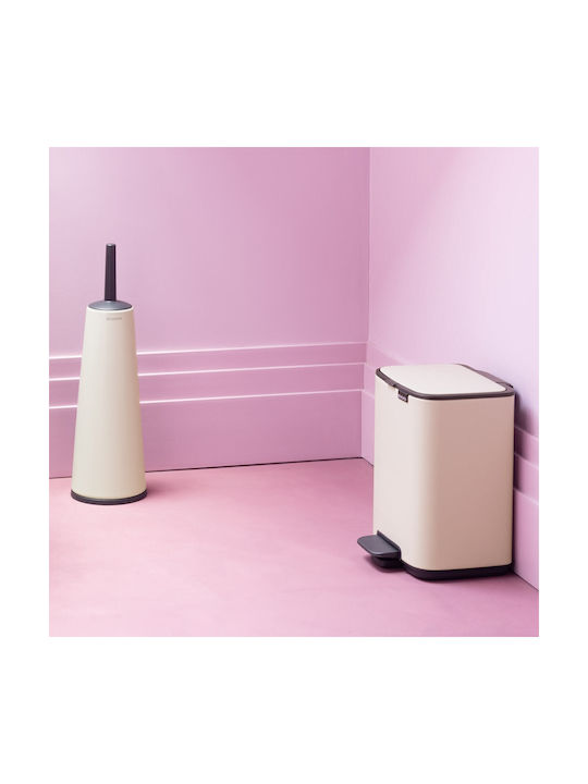 Brabantia Coș de Gunoi Plastic cu Pedală Bej 4lt 1buc