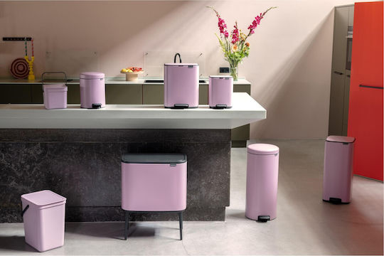 Brabantia Κάδος Bo Pedal Απορριμμάτων Πλαστικός με Πεντάλ 12lt Ροζ
