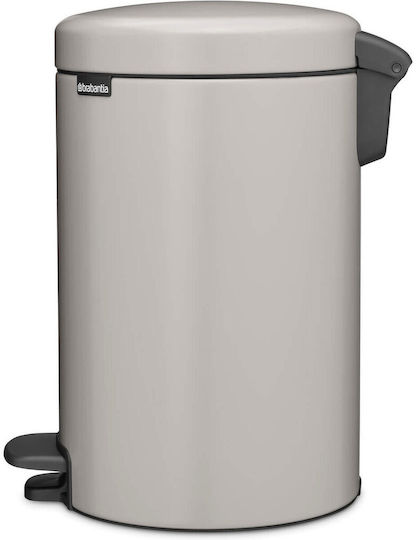 Brabantia NewIcon Pedal Waste Bin Plastic with Pedal Grey 12lt