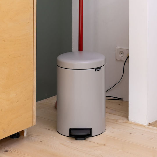 Brabantia NewIcon Pedal Waste Bin Plastic with Pedal Grey 12lt