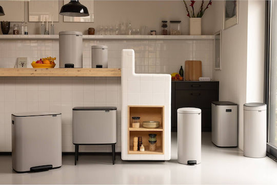 Brabantia Κάδος Bo Touch Ανακύκλωσης Πλαστικός Push Γκρι 60lt