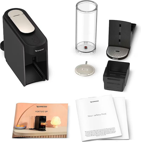 De'Longhi Vertuo Up Espresso Capsule Coffee Machine for Nespresso 15 Bar Pressure Anthracite