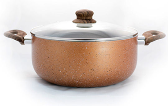 Chios Hellas Woodstone Βαθιά Κατσαρόλα από Αλουμίνιο 26cm