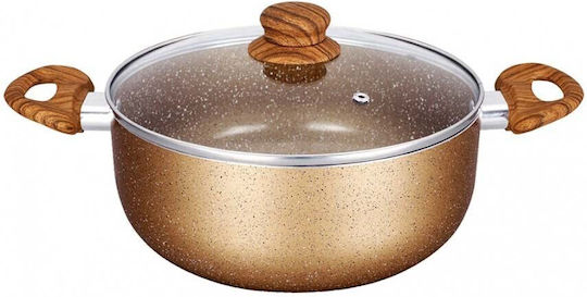Chios Hellas Woodstone Βαθιά Κατσαρόλα από Αλουμίνιο 22cm