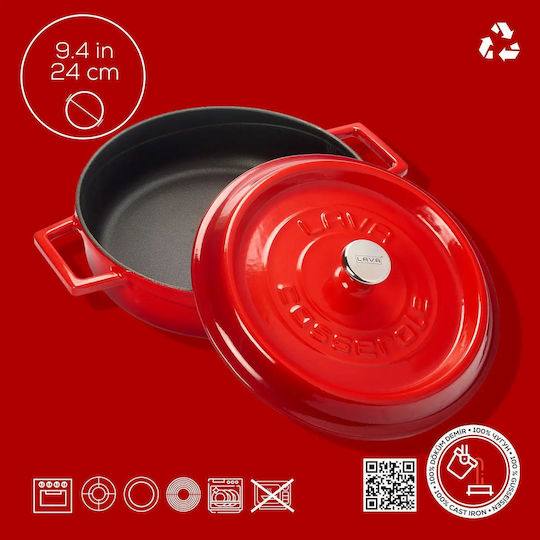 Lava Trendy Shallow Pot Made of Cast Iron 47L / 24cm