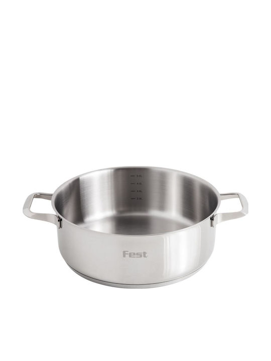 Fest Ανοξείδωτη Ρηχή Κατσαρόλα 6lt / 28cm