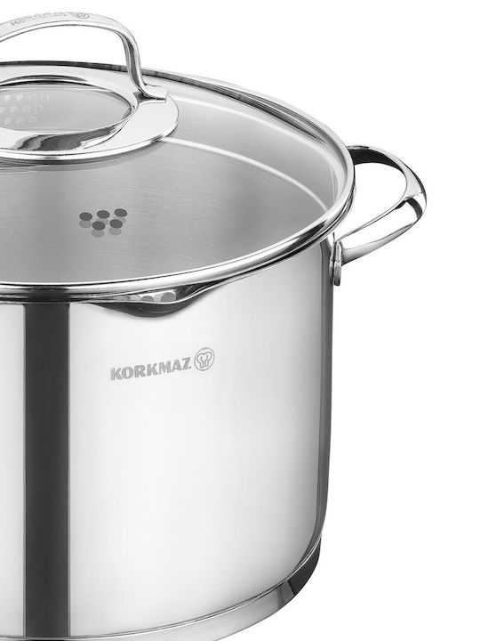 Korkmaz Βαθιά Ανοξείδωτη Κατσαρόλα 7lt / 24cm