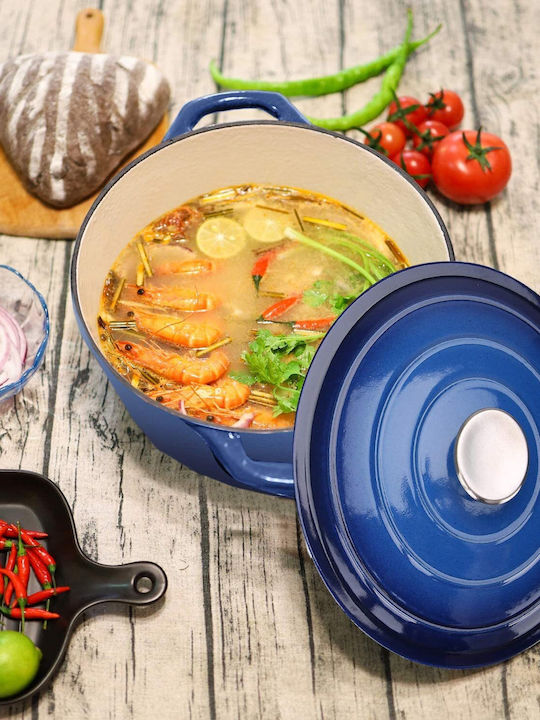 ArtGaz JTA22 Deep Pot made of Cast Iron 2.6lt / 22cm Red