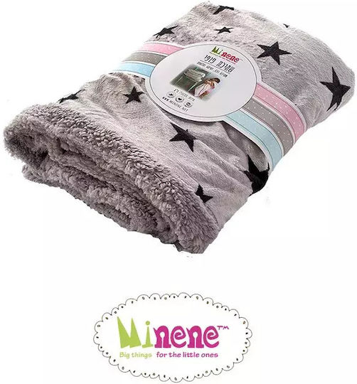Minene Decke Wickeltücher für Kinderzimmer Luxurious Vlies Gray 75x100cm