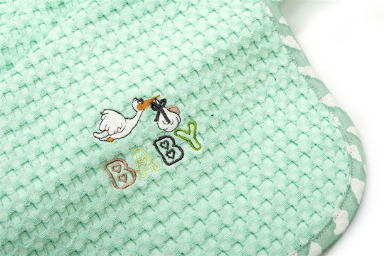 Dimcol Одеяло За Бебе И Легло Stork Pique Зелено 80x110см