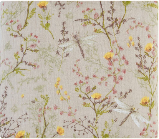 Kikka Boo Blanket Nursery Swaddling Blankets Secret Garden Cotton Beige Beige 100x100cm