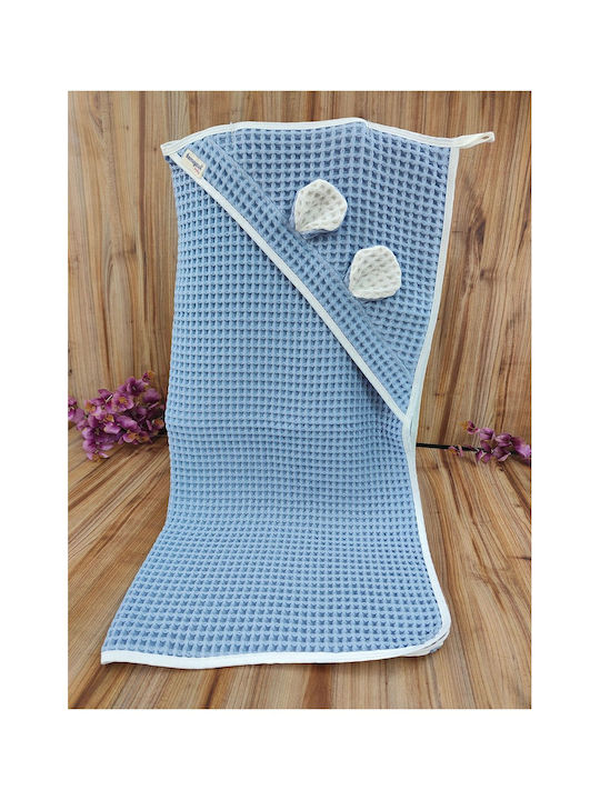 SteweHome Baby Blanket Cotton Blue 100x100cm
