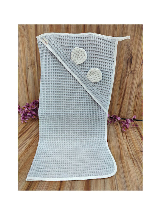 SteweHome Baby Blanket Nursery Swaddling Blanket Waffle Blue 100x90cm