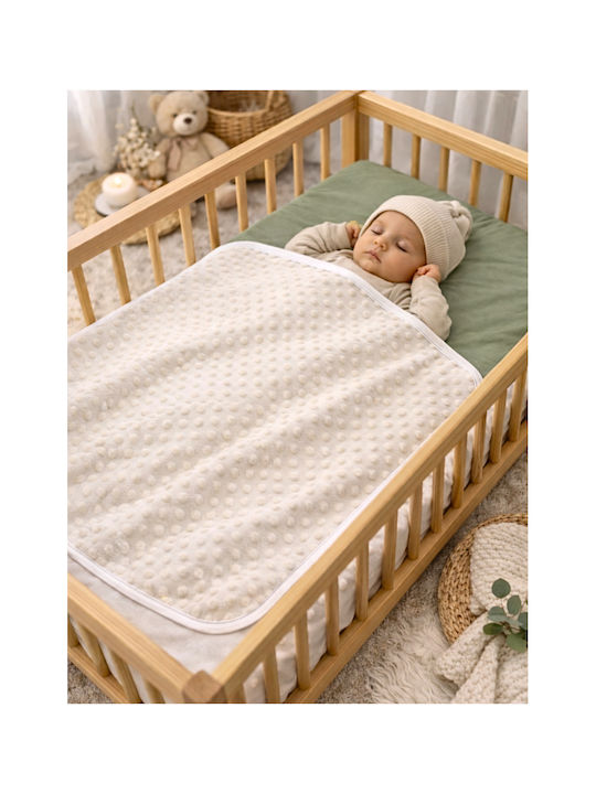 SteweHome Nursery Swaddling Cotton Ecru Blanket 100x90cm
