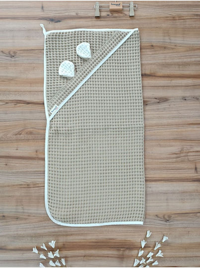 SteweHome Baby Blanket Nursery Swaddling Waffle Brown 100x90cm