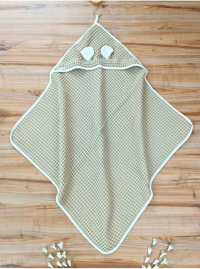 SteweHome Baby Blanket Nursery Swaddling Waffle Brown 100x90cm