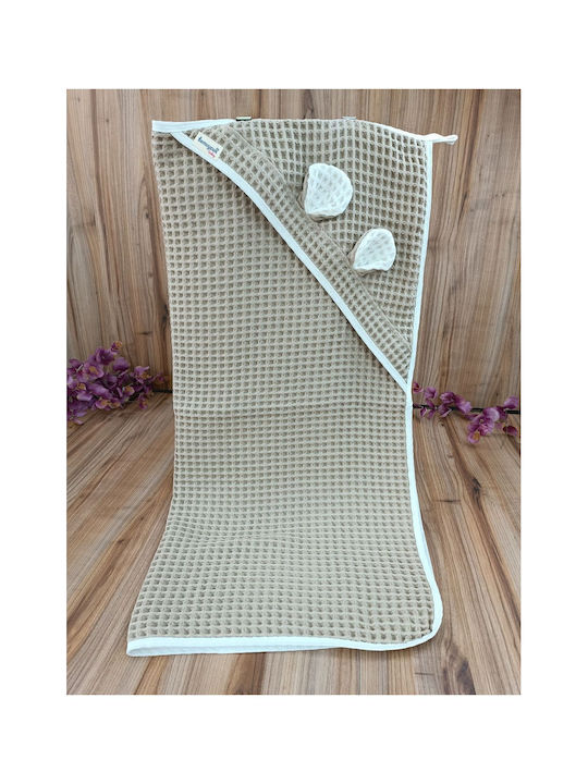 SteweHome Baby Blanket Nursery Swaddling Cotton Brown 100x100cm