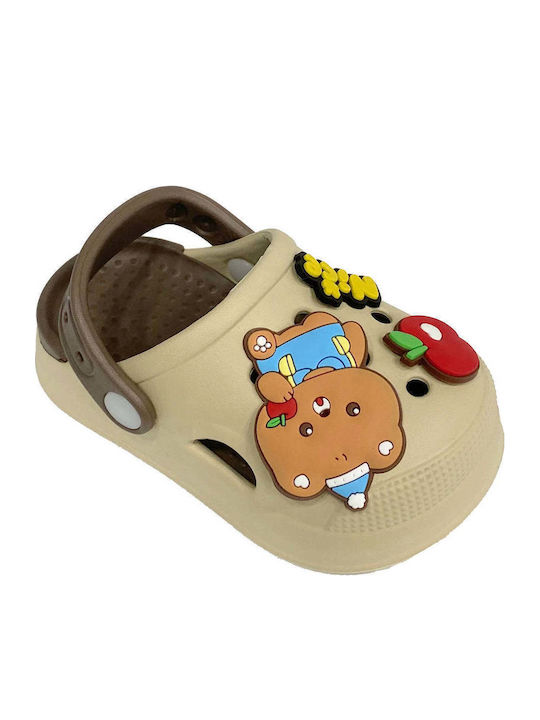 Kids Beach Clogs Brown