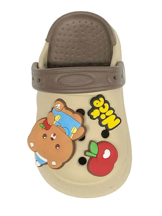 Kids Beach Clogs Brown