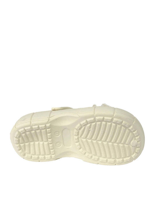 Kids Beach Clogs Beige
