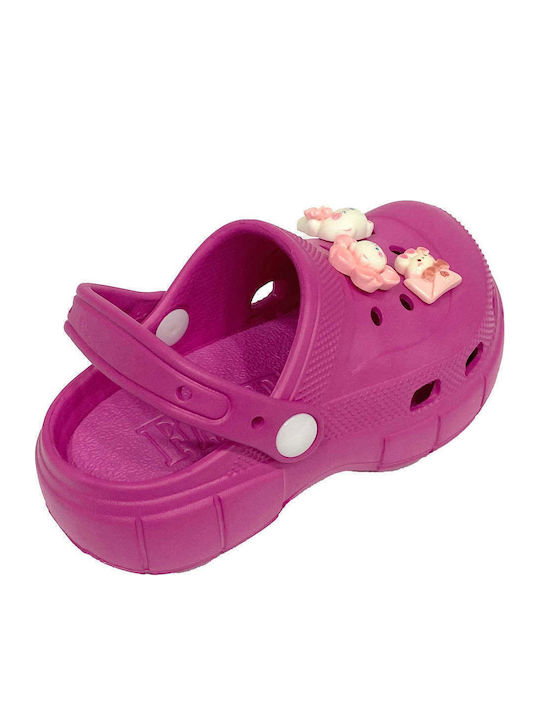 Kids Beach Clogs Fuchsia