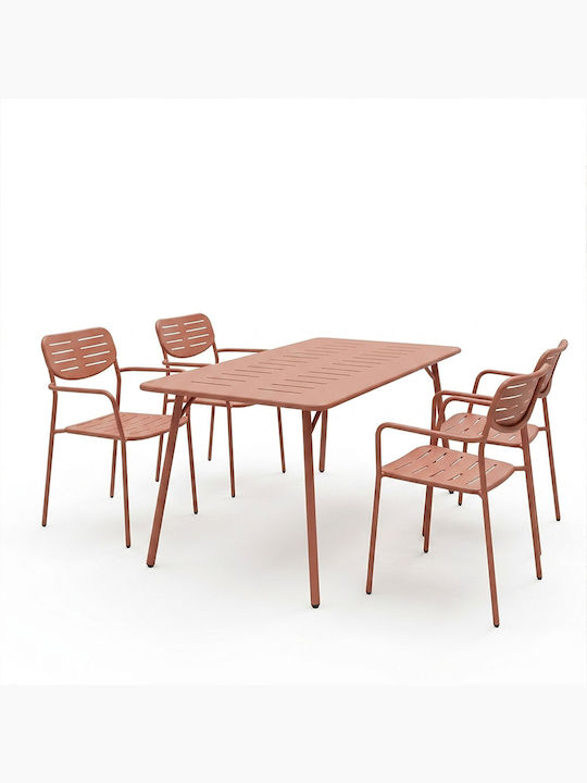 Set Sala De Mese Pentru Exterior Moraja 5 Piese Terracotta